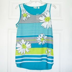 New! Cato Women's Aqua High-Low Tank Top - Size: L